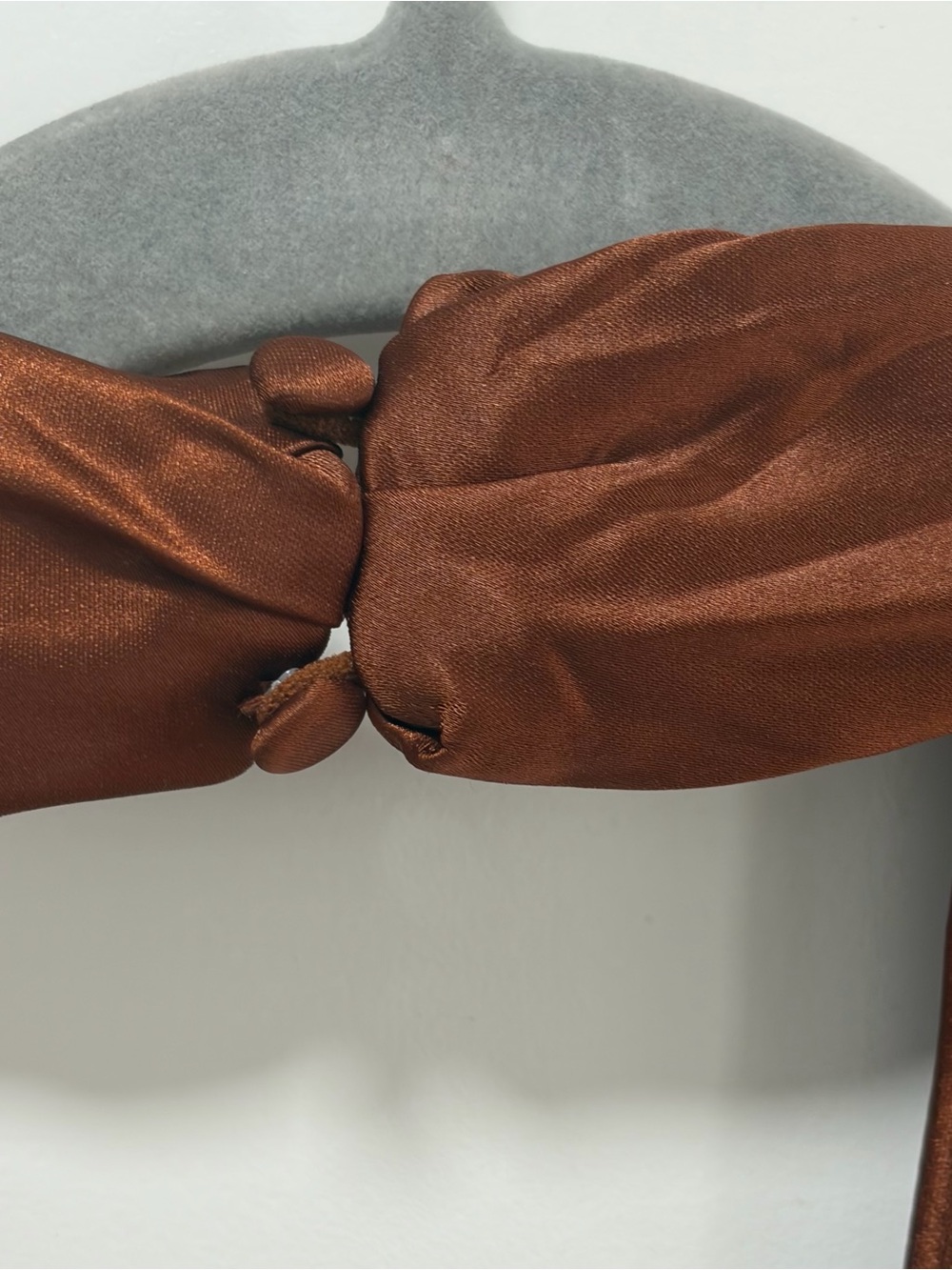 Lulus Beyond Classy NWT size Small Brown Satin Halter Mini Dress - Picture 14 of 15